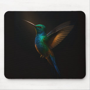 Mousepad with Flying Hummingbird
