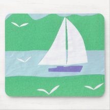 Mousepad with Sailboat Design