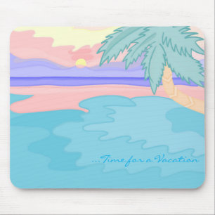 Mousepad with Sunset on the Beach design