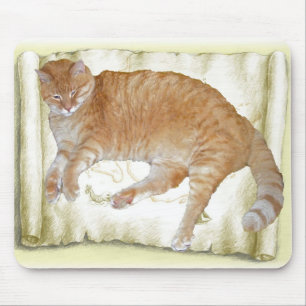 Mousepad Yellow Tiger Cat