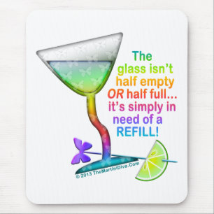 MOUSEPADS - GLASS HALF FULL