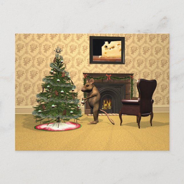 Mouse's Christmas Holiday Postcard (Front)