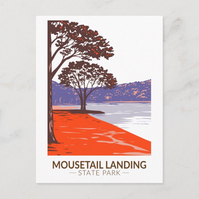 Mousetail Landing State Park Tennessee Vintage Postcard (Front)