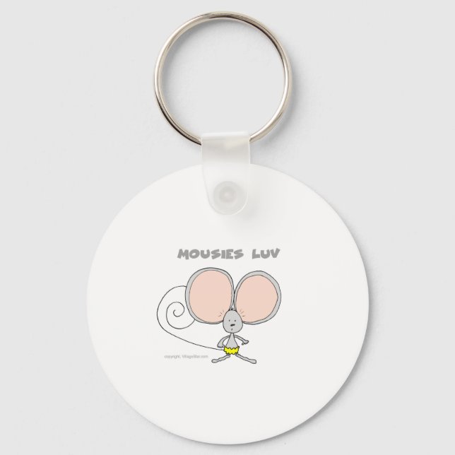 Mousies Luv paper plate for parties Key Ring (Front)
