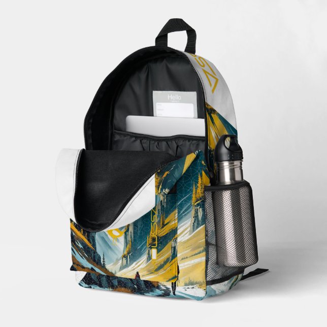 MOUSSA PRINTED BACKPACK (Back Corner Right (Open))