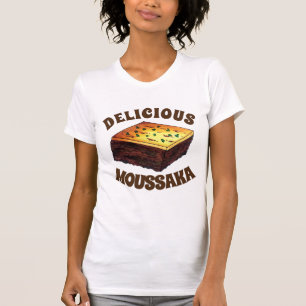 Moussaka Greek Mediterranean Food Eggplant Potato T-Shirt