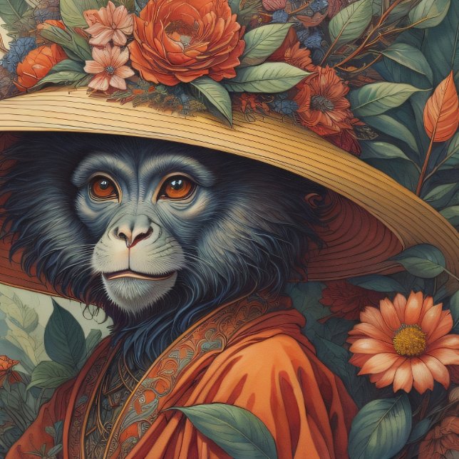 Mousseline Flower Hat Monkey chimp v6 Tissue paper (Creator Uploaded)