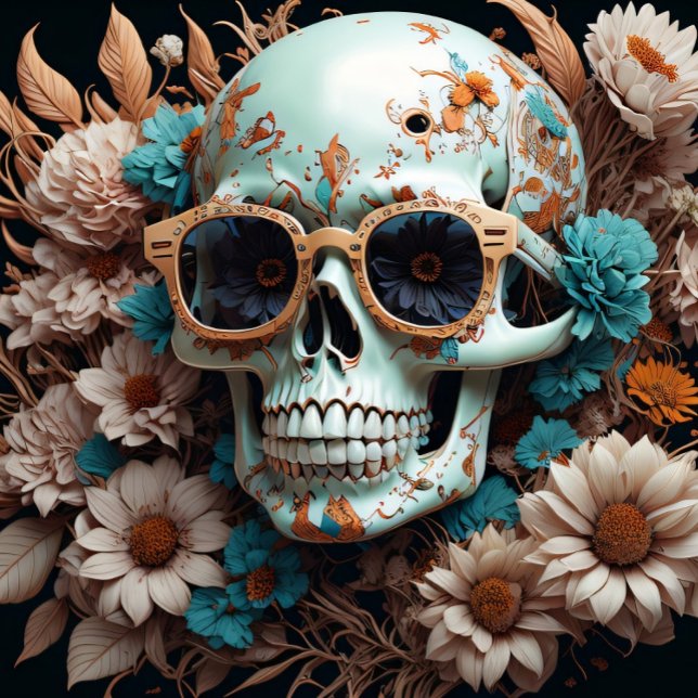 Mousseline Flower Skull Paper side left (Creator Uploaded)