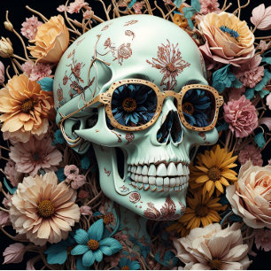 Mousseline Flower Skull Paper side right