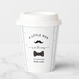 Moustache A little man is on the way Paper Cups