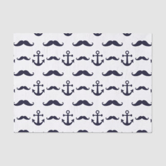 Moustache and anchor tissue paper