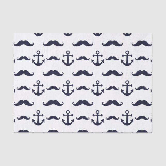 Moustache and anchor tissue paper (Front)