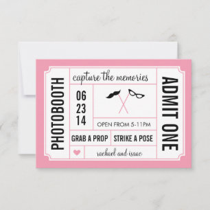 Moustache and Glasses Props Photobooth Ticket