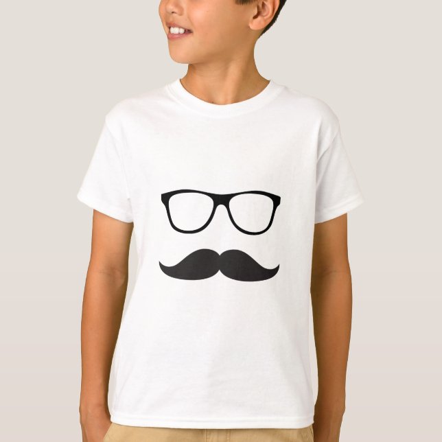 Moustache and Glasses T-Shirt (Front)