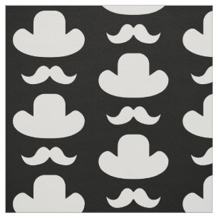 Moustache and hat fabric