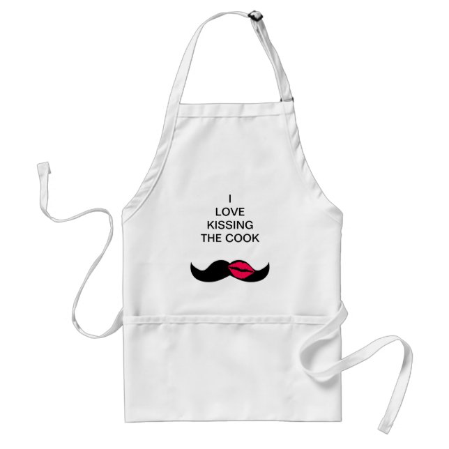 moustache and lips standard apron (Front)
