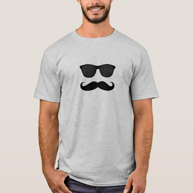 Moustache and Sunglasses T-Shirt (Front)