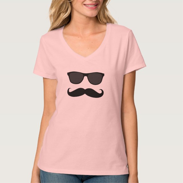 Moustache and Sunglasses T-Shirt (Front)