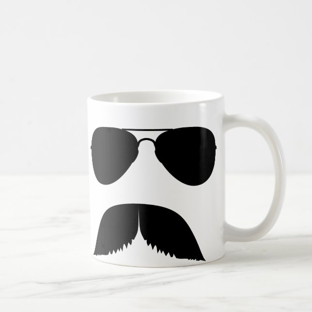 Moustache Aviator Mug (Right)