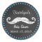 Moustache Baby Shower Favour Sticker