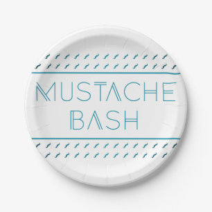 Moustache Bash Metro Paper Plate