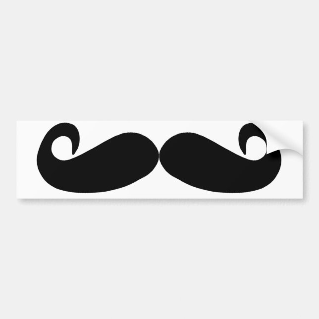 Moustache Bumpersticker Bumper Sticker (Front)