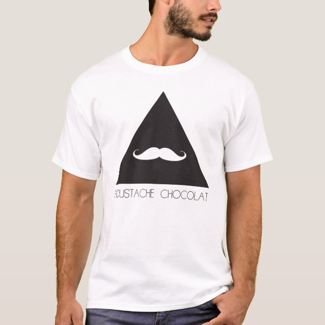 Moustache Chocolate White Edition T-Shirt (Front)