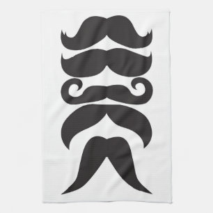 Moustache Choices Tea Towel