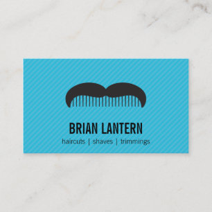 Moustache Comb Shaves Hair Cuts Business Card