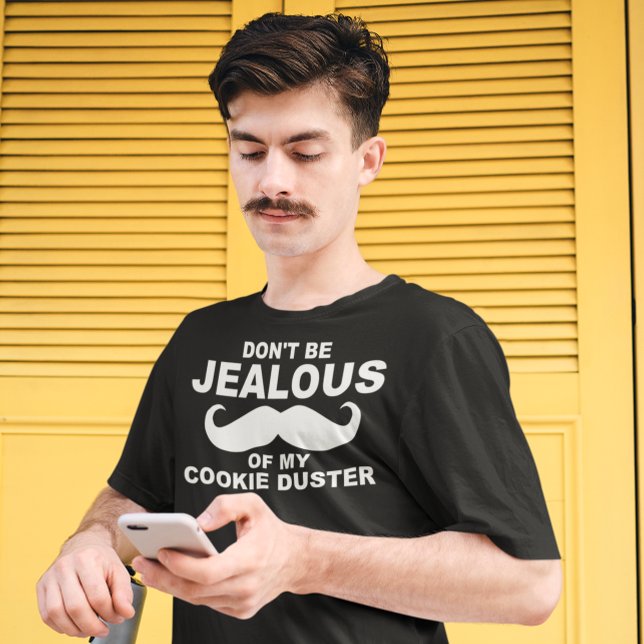moustache COOKIE DUSTER T-Shirt (funny mustache shirt)