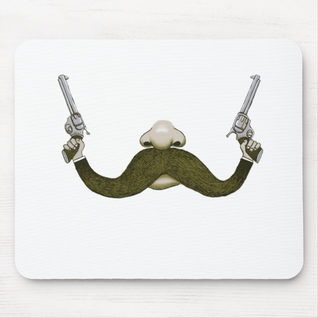 Moustache Cowboy Mouse Pad (Front)