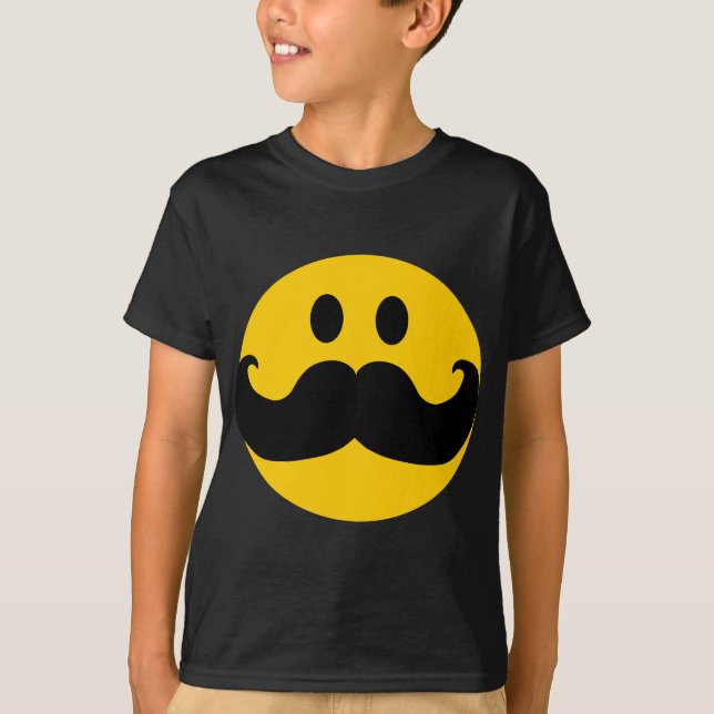 Moustache Customisable background colour) T-Shirt (Front)