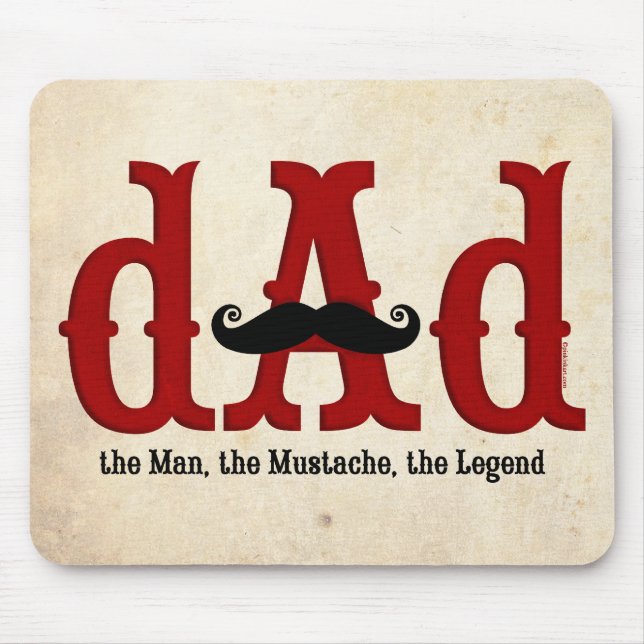 Moustache Dad Mousepad (Front)