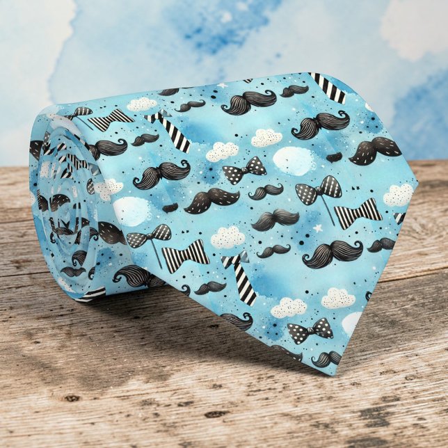 Moustache Dapper Pattern Necktie Tie (Creator Uploaded)
