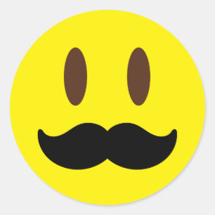 Moustache Emoji Man Stickers