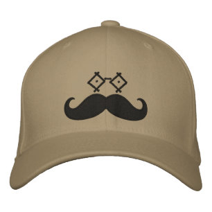 Moustache Eyeware Embroidered Hat