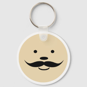 Moustache / face / father's day / gift for father key ring