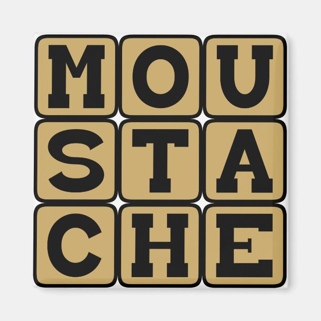 Moustache, Facial Hair Magnet (Front)