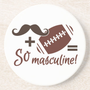 Moustache & Football coaster