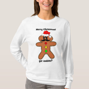 moustache gingerbread man T-Shirt