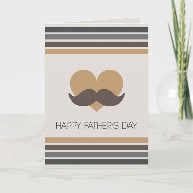 Moustache - Happy Father's Day Card (Front)