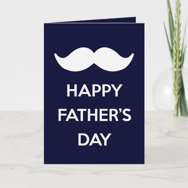Moustache - Happy Father's Day Card (Front)