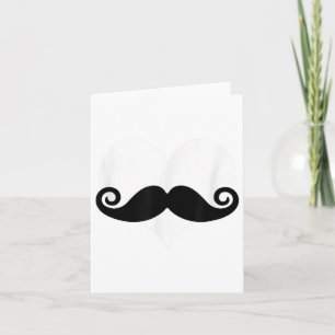 Moustache Heart Valentines Day Boys Card