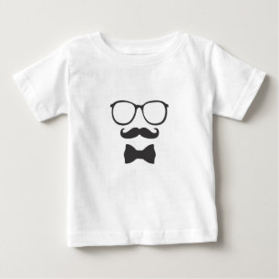 Moustache Hipster Bowtie Glasses Baby T-Shirt