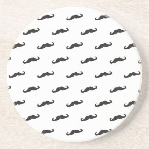 Moustache hipster pattern 2 coaster