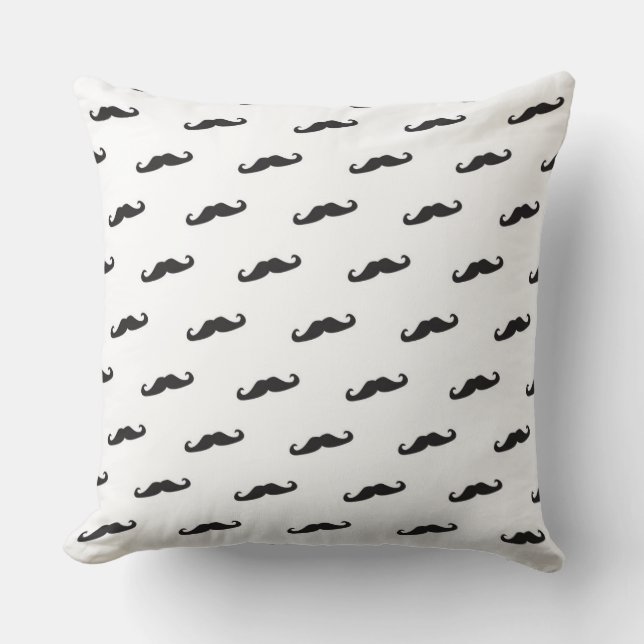 Moustache hipster pattern 2 cushion (Front)