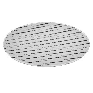 Moustache hipster pattern 2 cutting board