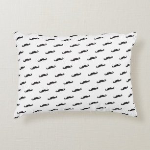 Moustache hipster pattern 2 decorative cushion