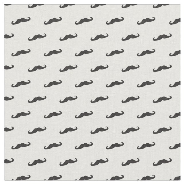 Moustache hipster pattern 2 fabric (Close Up)