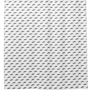 Moustache hipster pattern 2 shower curtain